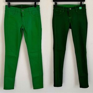 Y2K  Scene BleuLab Reversible Electric Green Jeans Size 27
